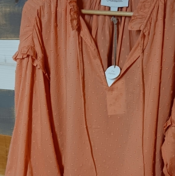 Cleobella Phoenix Blouse Coral Large NWT - Picture 6 of 11